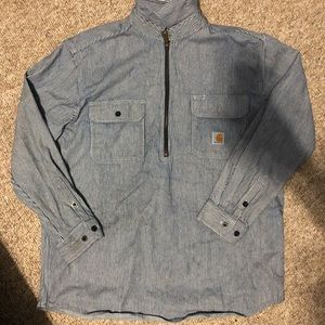 Large Carhartt hickory 3/4 zip